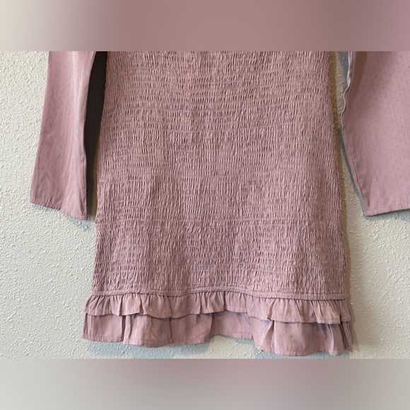 LE LIS Collection Women’s Smocked Mini Dress Long Sleeve Size M NWT Cocktail - Picture 3 of 16